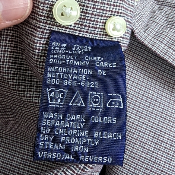 Tommy Hilfiger Vintage Plaid Button Down Sz XL - Picture 12 of 13